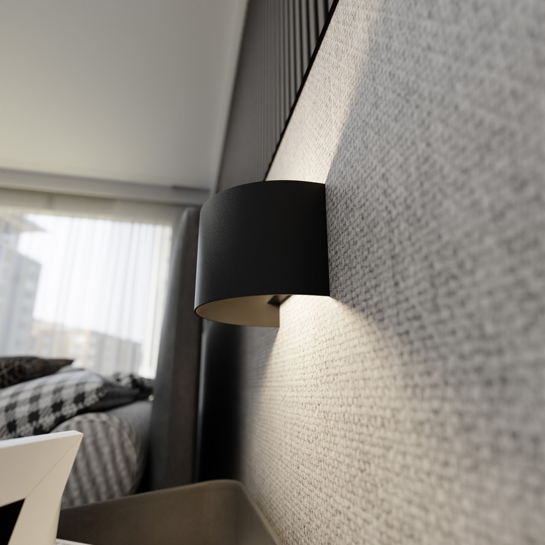 KINKIET LAMPA ŚCIENNA FOLD CZARNA EMIBIG
