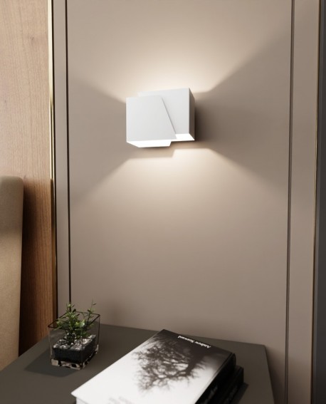 KINKIET LAMPA ŚCIENNA FROST BIAŁA EMIBIG