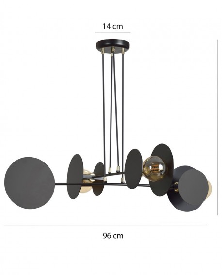 LAMPA WISZĄCA IDEA 4 CZARNA EMIBIG