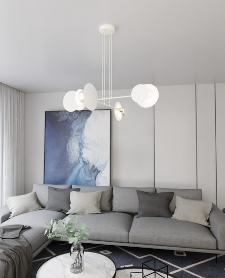 LAMPA WISZĄCA IDEA 4 BIAŁA EMIBIG