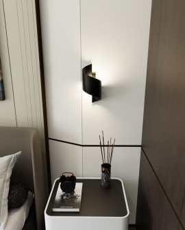 KINKIET LAMPA ŚCIENNA SPINER CZARNA EMIBIG