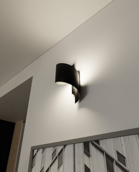 KINKIET LAMPA ŚCIENNA SPINER CZARNA EMIBIG