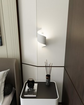 KINKIET LAMPA ŚCIENNA SPINER BIAŁA EMIBIG