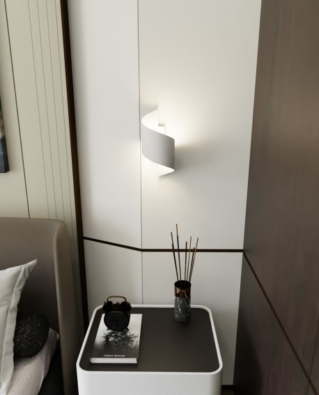 KINKIET LAMPA ŚCIENNA SPINER BIAŁA EMIBIG