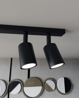 LAMPA SUFITOWA FLASH 4-PUNKTOWA CZARNA EMIBIG