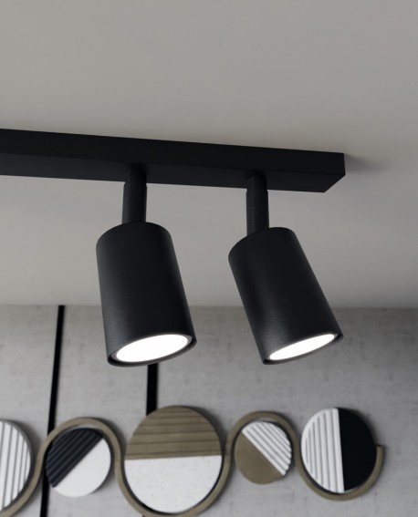 LAMPA SUFITOWA FLASH 4-PUNKTOWA CZARNA EMIBIG