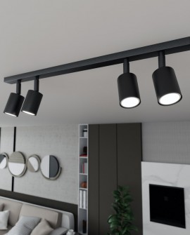 LAMPA SUFITOWA FLASH 4-PUNKTOWA CZARNA EMIBIG