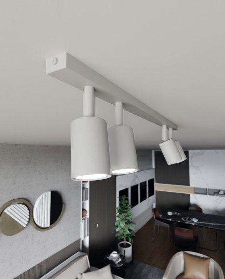LAMPA SUFITOWA FLASH 4-PUNKTOWA BIAŁA EMIBIG
