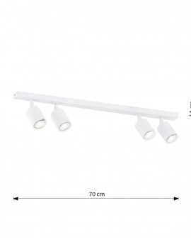 LAMPA SUFITOWA FLASH 4-PUNKTOWA BIAŁA EMIBIG