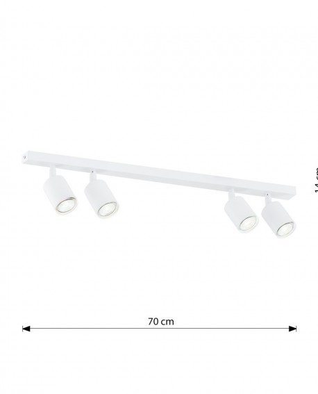 LAMPA SUFITOWA FLASH 4-PUNKTOWA BIAŁA EMIBIG