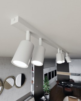 LAMPA SUFITOWA FLASH 6-PUNKTOWA BIAŁA EMIBIG