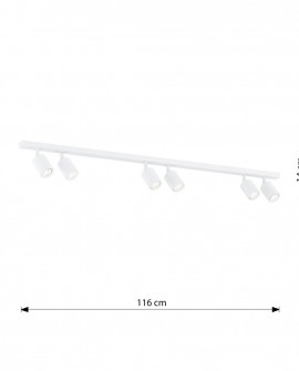 LAMPA SUFITOWA FLASH 6-PUNKTOWA BIAŁA EMIBIG