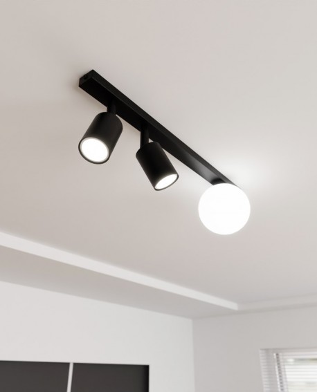 LAMPA SUFITOWA BASTER 3-PUNKTOWA CZARNA EMIBIG