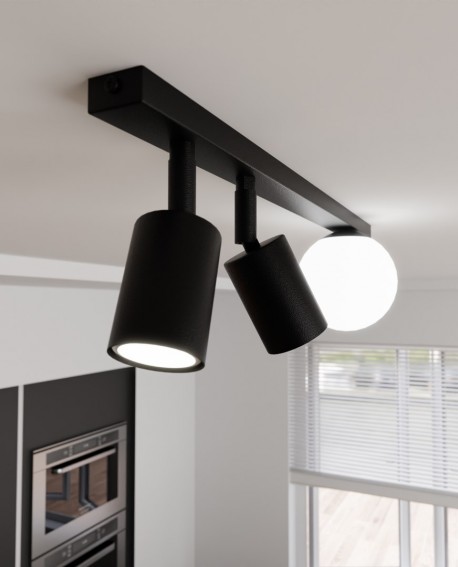 LAMPA SUFITOWA BASTER 3-PUNKTOWA CZARNA EMIBIG
