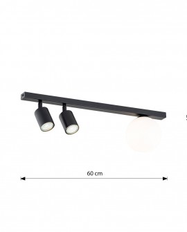 LAMPA SUFITOWA BASTER 3-PUNKTOWA CZARNA EMIBIG
