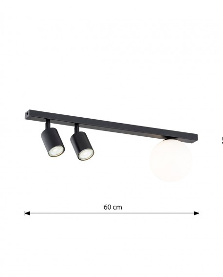 LAMPA SUFITOWA BASTER 3-PUNKTOWA CZARNA EMIBIG