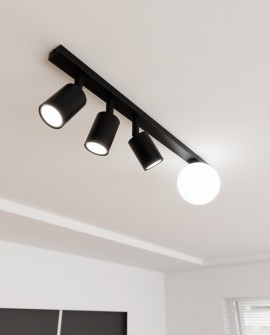 LAMPA SUFITOWA BASTER 4-PUNKTOWA CZARNA EMIBIG