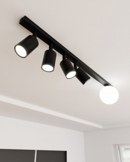 LAMPA SUFITOWA BASTER 5-PUNKTOWA CZARNA EMIBIG