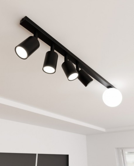 LAMPA SUFITOWA BASTER 5-PUNKTOWA CZARNA EMIBIG