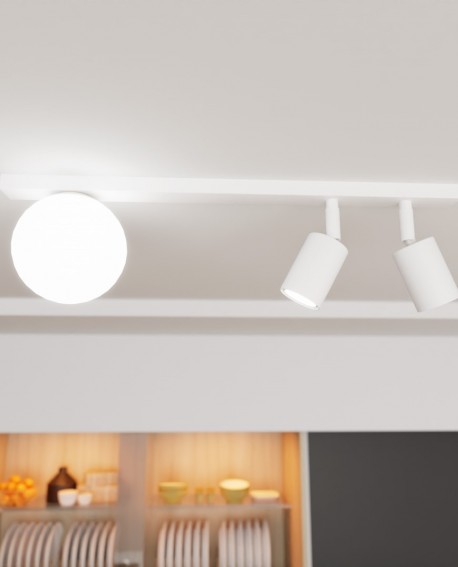 LAMPA SUFITOWA BASTER 3-PUNKTOWA BIAŁA EMIBIG