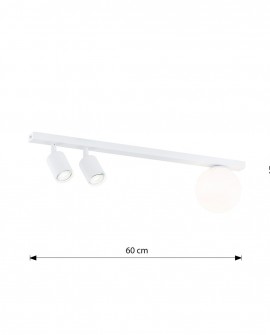 LAMPA SUFITOWA BASTER 3-PUNKTOWA BIAŁA EMIBIG