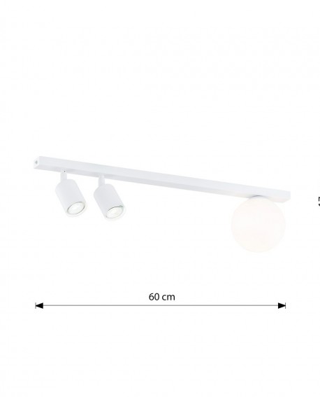 LAMPA SUFITOWA BASTER 3-PUNKTOWA BIAŁA EMIBIG