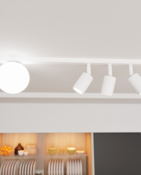 LAMPA SUFITOWA BASTER 4-PUNKTOWA BIAŁA EMIBIG