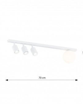 LAMPA SUFITOWA BASTER 4-PUNKTOWA BIAŁA EMIBIG