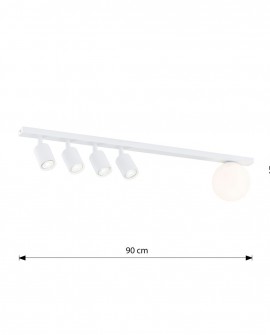 LAMPA SUFITOWA BASTER 5-PUNKTOWA BIAŁA EMIBIG