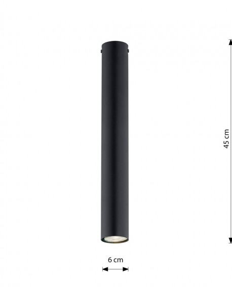 TECNO 1L BLACK oprawa oświetleniowa EMIBIG