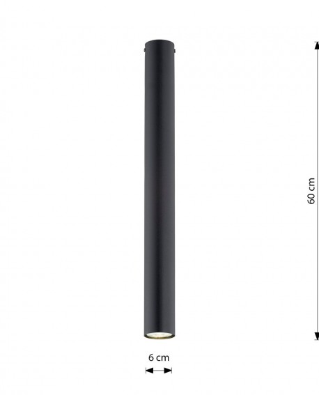 TECNO 1XL BLACK oprawa oświetleniowa EMIBIG