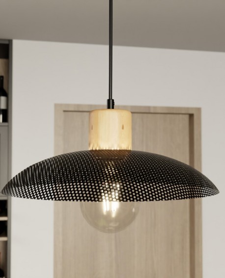 LAMPA WISZĄCA KOBE 1 CZARNA EMIBIG
