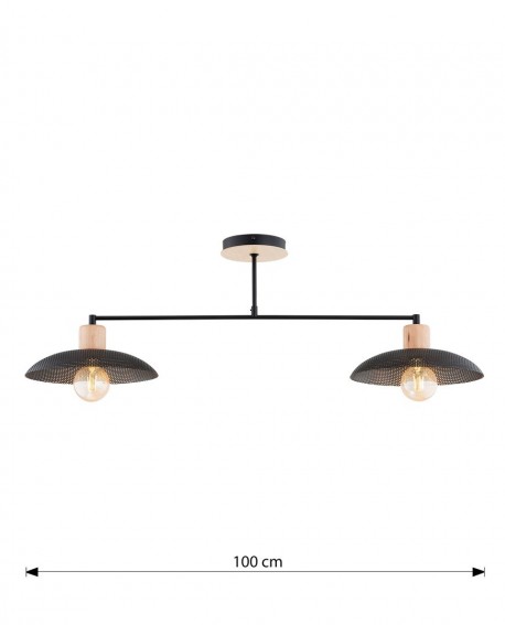 LAMPA SUFITOWA KOBE 2-PUNKTOWA CZARNA EMIBIG