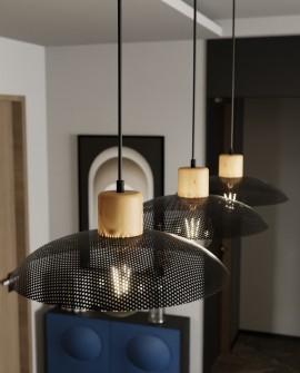 LAMPA WISZĄCA KOBE 3 CZARNA EMIBIG