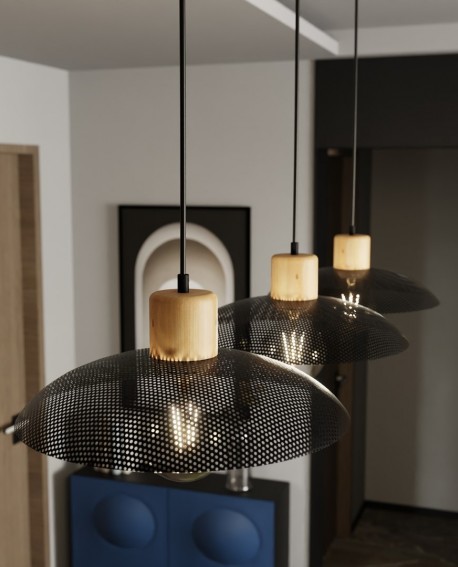 LAMPA WISZĄCA KOBE 3 CZARNA EMIBIG