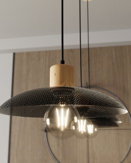 LAMPA WISZĄCA KOBE 3 CZARNA EMIBIG