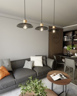 LAMPA WISZĄCA KOBE 3 CZARNA EMIBIG