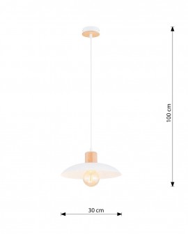 LAMPA WISZĄCA KOBE 1 BIAŁA EMIBIG