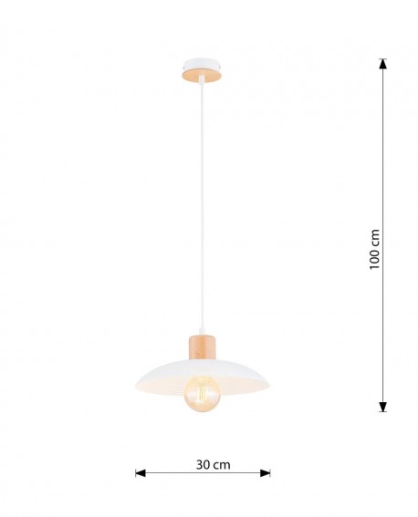 LAMPA WISZĄCA KOBE 1 BIAŁA EMIBIG