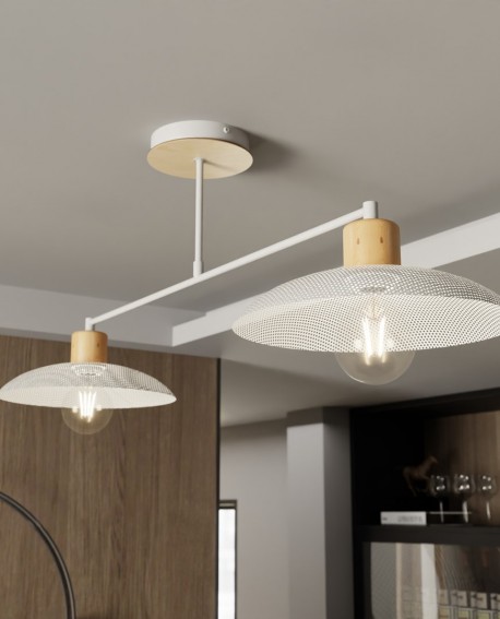 LAMPA SUFITOWA KOBE 2-PUNKTOWA BIAŁA EMIBIG