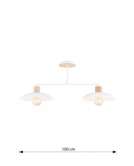 LAMPA SUFITOWA KOBE 2-PUNKTOWA BIAŁA EMIBIG
