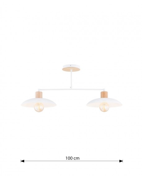 LAMPA SUFITOWA KOBE 2-PUNKTOWA BIAŁA EMIBIG