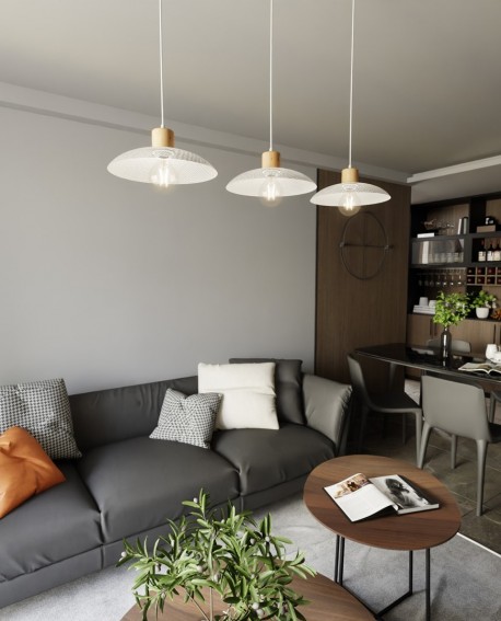 LAMPA WISZĄCA KOBE 3 BIAŁA EMIBIG