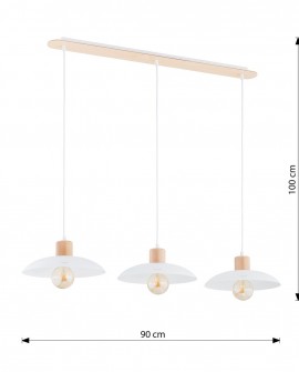 LAMPA WISZĄCA KOBE 3 BIAŁA EMIBIG