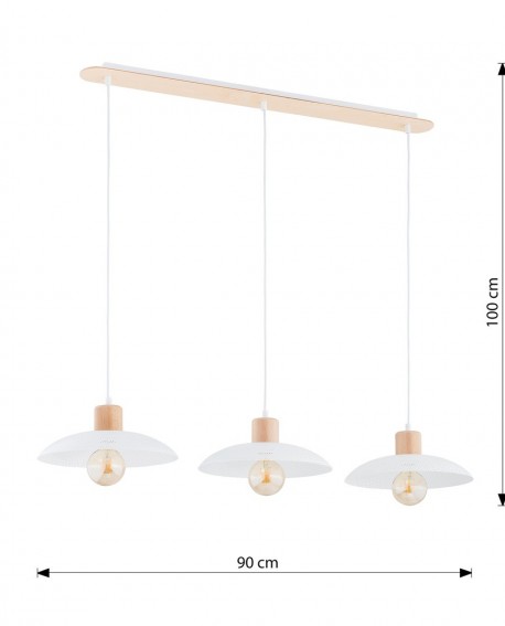 LAMPA WISZĄCA KOBE 3 BIAŁA EMIBIG