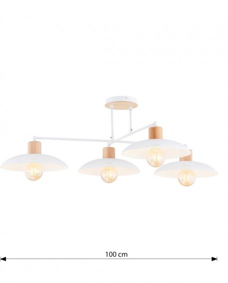 LAMPA SUFITOWA KOBE 4-PUNKTOWA BIAŁA EMIBIG