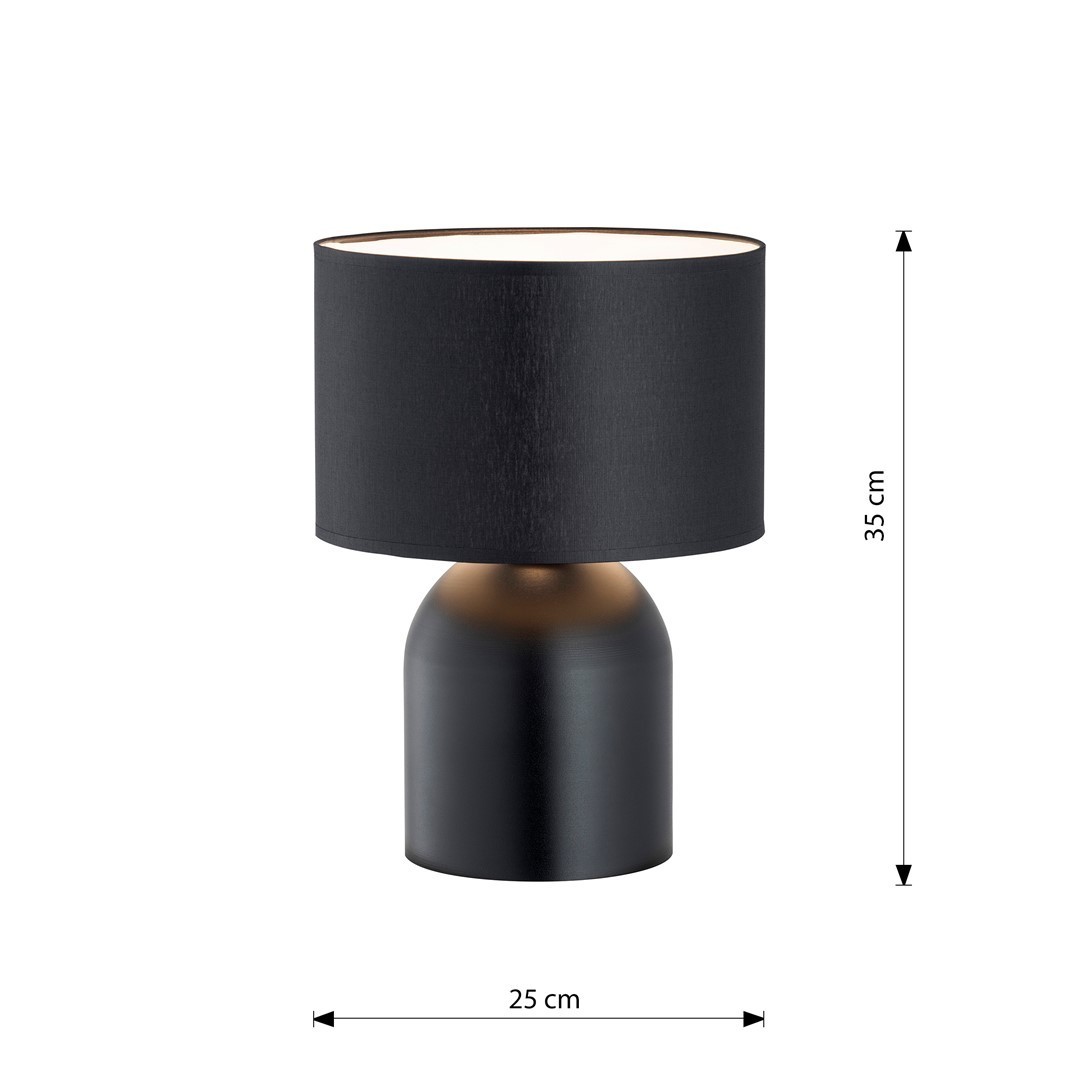 LAMPA BIURKOWA STOŁOWA ASPEN LN1 CZARNA/BIAŁA EMIBIG