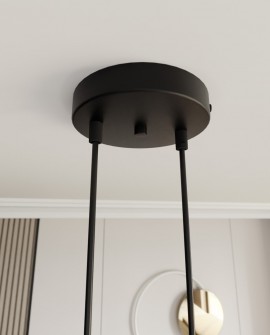 LAMPA WISZĄCA MOTIF 2 CZARNA ZŁOTA EMIBIG