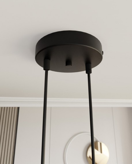 LAMPA WISZĄCA MOTIF 2 CZARNA ZŁOTA EMIBIG