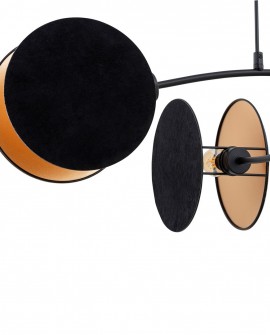 LAMPA WISZĄCA MOTIF 4 CZARNA ZŁOTA EMIBIG